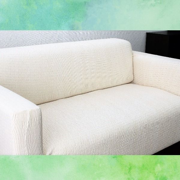 スーパSALE10倍＆4時間限定10％OFF フィット ソファーカバー 幅100〜140cm用 2人掛け用 アイボリー 肘付き用 洗える 日本製 綿混素材 トリコ リビング ダイニング