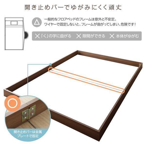 すのこベッド ローベッド 省スペース ヘッドボードレス ブラウン シングル シングルベッド ボンネルコイルマットレス付き 木製ベッド 低床