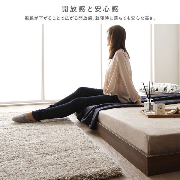 スーパSALE10倍＆4時間限定10％OFF すのこベッド ローベッド 省スペース ヘッドボードレス ナチュラル セミダブル セミダブルベッド ベッドフレームのみ 木製ベッド 低床