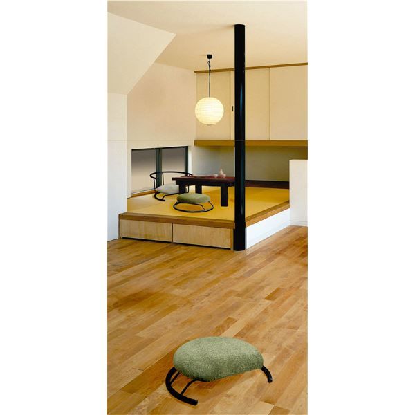 あぐら椅子/正座椅子 背もたれ付き モスグリーン×ブラック 幅60cm 耐荷重80kg 日本製 スチール〔リビング〕代引NG