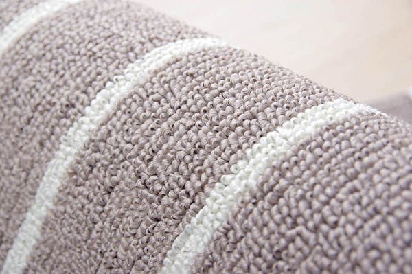 スーパSALE10倍＆4時間限定10％OFF キッチンマット/台所マット 【ベージュ 約45×240cm】 長方形 洗える 防滑加工 折りたたみ収納 シンプルボーダー【代引NG】