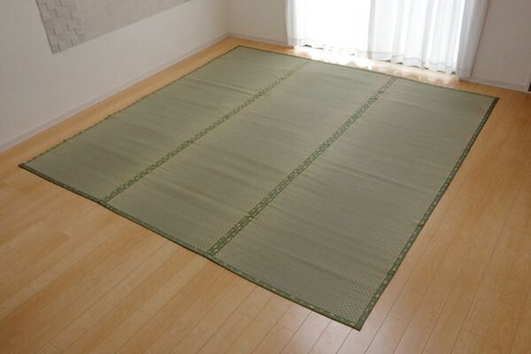 い草 上敷き/ラグマット 団地間3畳 約170×255cm 長方形 市松柄 日本製 抗菌 防臭 消臭 調湿 空気清浄代引NG