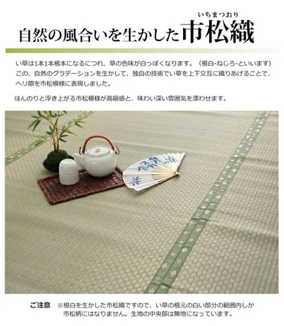 い草 上敷き/ラグマット 江戸間1畳 約88×176cm 長方形 日本製 ウレタン 抗菌 防臭 消臭 調湿 空気清浄代引NG