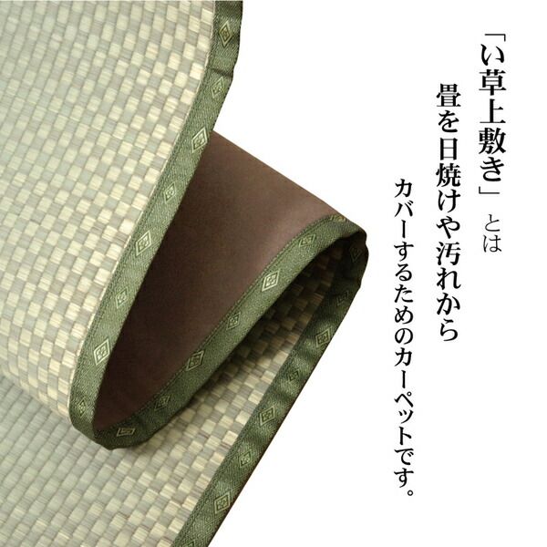 い草 上敷き/ラグマット 本間1畳 約95.5×191cm 長方形 日本製 ウレタン 抗菌 防臭 消臭 調湿 空気清浄代引NG