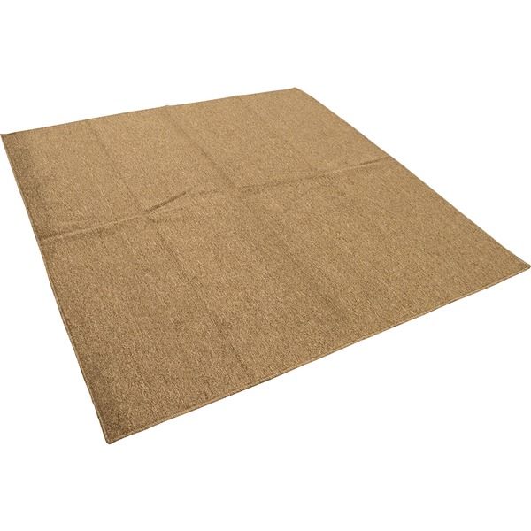 スーパSALE10倍＆4時間限定10％OFF カーペット ラグ 平織 フリーカット ループ / 江戸間 3畳 176×261cm ブラウン プレーン 九装