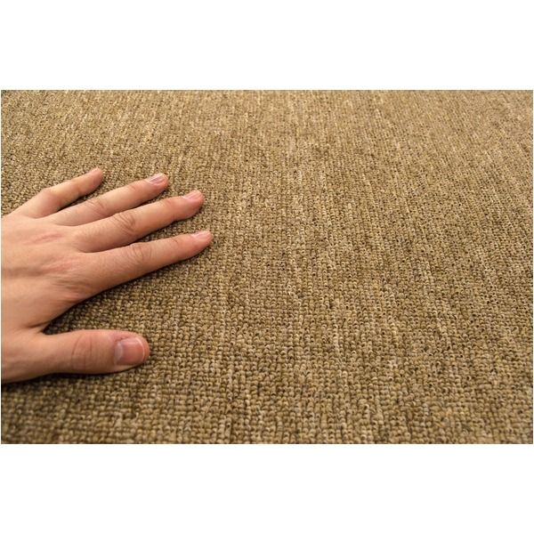 スーパSALE10倍＆4時間限定10％OFF カーペット ラグ 平織 フリーカット ループ / 江戸間 3畳 176×261cm ブラウン プレーン 九装