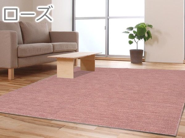 スーパSALE10倍＆4時間限定10％OFF カーペット ラグ 平織 抗菌 ペットの爪が引っかかりにくい レベルカット / 江戸間 6畳 261×352cm ブラック 日本製 ソレイユ 九装