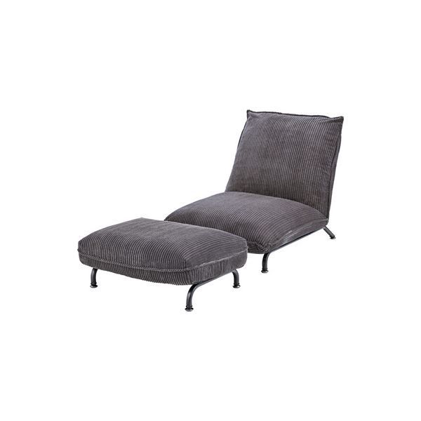 スーパSALE10倍＆4時間限定10％OFF オットマン スツール 幅70cm グレー スチール ポリエステル リビング ダイニング インテリア家具 和室