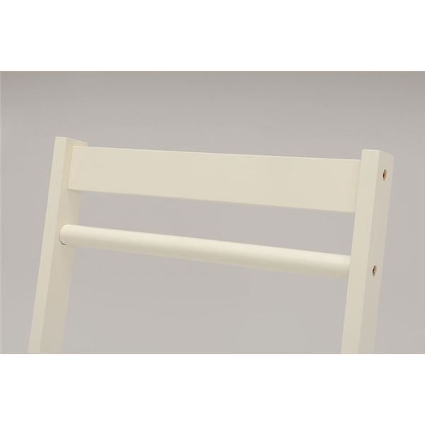 スーパSALE10倍＆4時間限定10％OFF スリム ハンガーラック/コートハンガー 【幅50cm アイボリー】 木製 ラバーウッド 収納台付き 〔リビング ベッドルーム〕【代引NG】