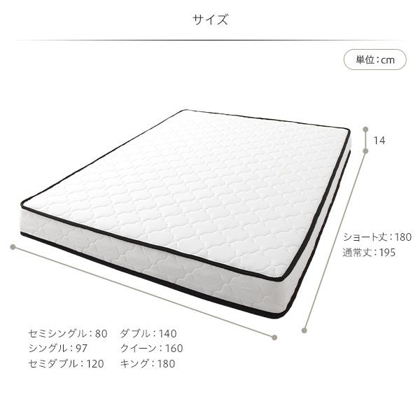 快眠 ポケットコイルマットレス 寝具 キングサイズ 高密度 キルト生地 平行配列 一年保証 コンパクト 圧縮ロール梱包 型崩れしにくい 一年中快適