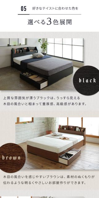 スーパSALE10倍＆4時間限定10％OFF ヘッドボード付き 収納ベッド シングルサイズ 海外製ボンネルコイルマットレス付き 引出し2杯付き ライト付き 宮棚付き コンセント付き 国産フレーム 低ホルムアルデヒド  ホワイト