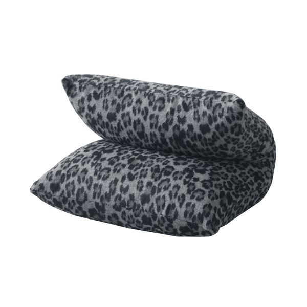 フロアチェア/座椅子 レオパード柄 B 正方形 38cm×38cm 折りたたみ 『カックンリクライナー Arucco Chair アルッコチェア』