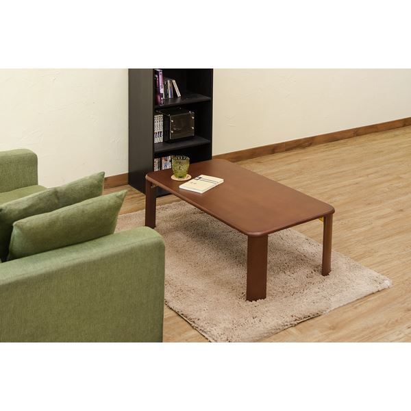 スーパSALE10倍＆4時間限定10％OFF ウッディテーブル 90×50cm ブラウン (BR）【代引NG】