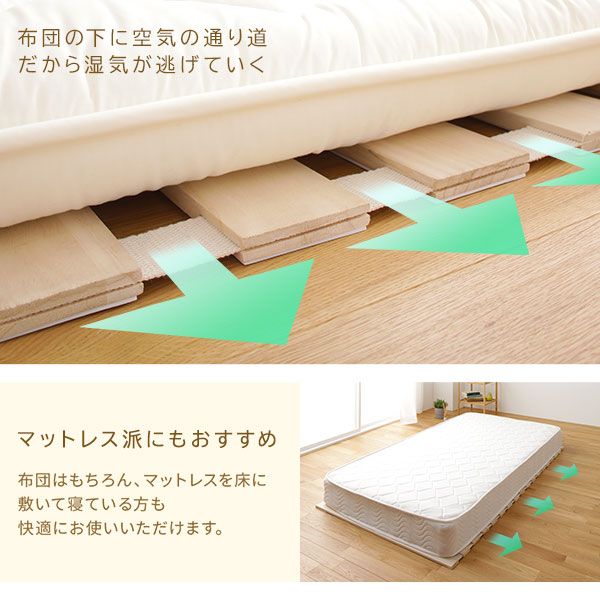 スーパSALE10倍＆4時間限定10％OFF すのこ ベッド マットレス 通気性 連結 木製 天然木 桐 軽量 コンパクト 収納 折りたたみ ロール 式 タイプ シングル
