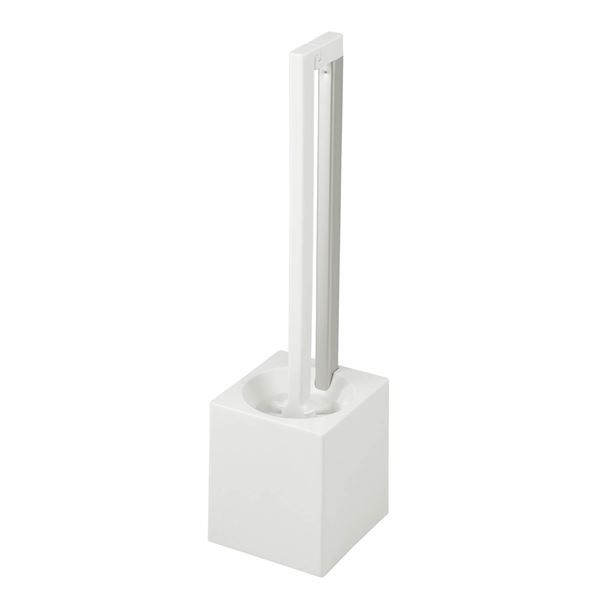 トイレブラシ/トイレ掃除用品 ケース付き ホワイト 24個セット 約幅5.5cm KAKU レック 〔お手洗い レストルーム〕