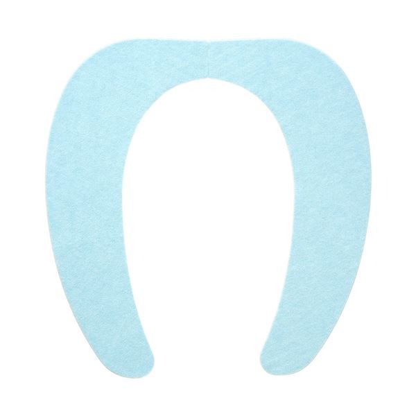 スーパSALE10倍＆4時間限定10％OFF (まとめ) 便座シート/吸着べんざシート 【ブルー】 洗える トイレ用品 『レック ぴたQ』 【72個セット】