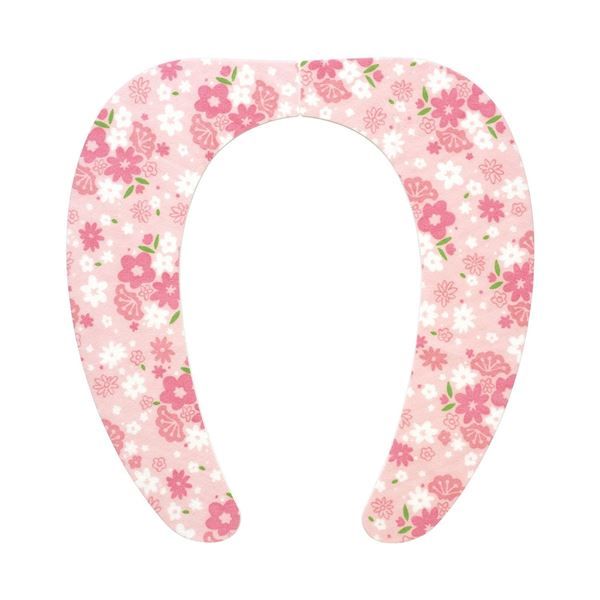 スーパSALE10倍＆4時間限定10％OFF (まとめ) 便座シート/吸着べんざシート 【ブーケ】 洗える トイレ用品 『レック ぴたQ』 【72個セット】