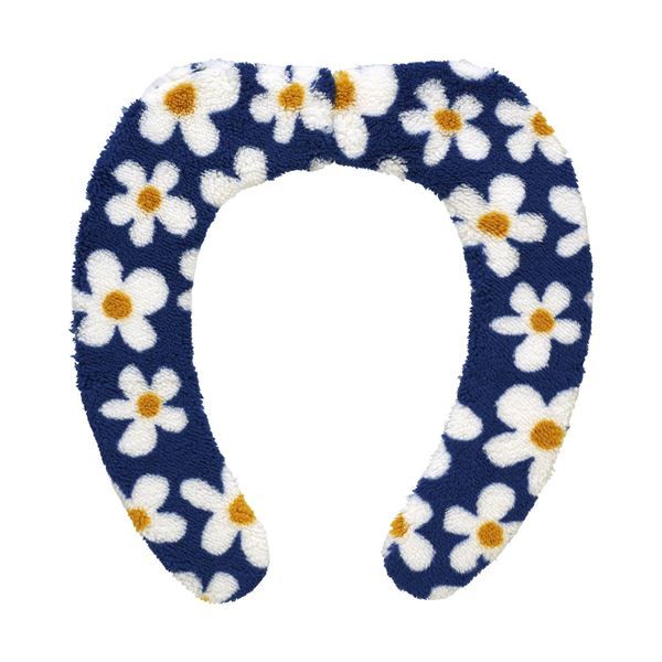 スーパSALE10倍＆4時間限定10％OFF (まとめ) 便座シート/吸着べんざシート 【デイジー ブルー】 トイレ用品 『ぴたQ』 【72個セット】