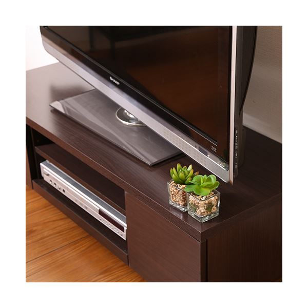テレビ台 ローボード 幅100cm ブラウン AV機器収納対応 引き出し付き 木目調 リビング ダイニング ベッドルーム代引NG