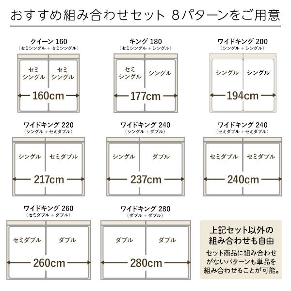 スーパSALE10倍＆4時間限定10％OFF ベッド 低床 連結 ロータイプ すのこ 木製 LED照明付き 棚付き 宮付き コンセント付き シンプル モダン ブラウン ワイドキング280（D+D）ポケットコイルマットレス付き