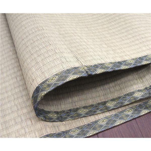 い草 上敷き/ラグマット 江戸間 8帖 撥水加工 リバーシブル対応 双目織 『白馬 はくば』 〔リビング ダイニング〕代引NG