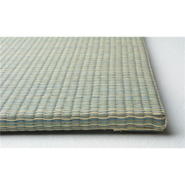 スーパSALE10倍＆4時間限定10％OFF 置き畳/ユニット畳 【約幅82×奥行82×高さ1.5cm ブルー】 い草100％ 軽量 防滑 空気清浄 キズ防止 『四季 しき』【代引NG】