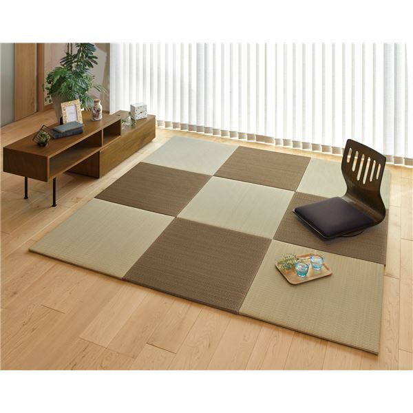 スーパSALE10倍＆4時間限定10％OFF 置き畳/ユニット畳 【約幅65×奥行65×高さ1.5cm ナチュラル】 い草100％ 軽量 防滑 空気清浄 キズ防止 『四季 しき』【代引NG】