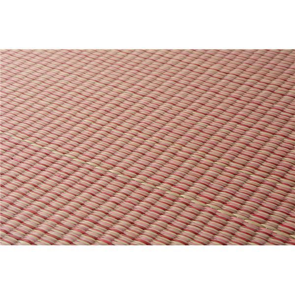 スーパSALE10倍＆4時間限定10％OFF 置き畳/ユニット畳 【約幅65×奥行65×高さ1.5cm レッド】 い草100％ 軽量 防滑 空気清浄 キズ防止 『四季 しき』【代引NG】