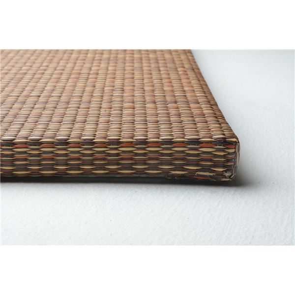 スーパSALE10倍＆4時間限定10％OFF 置き畳/ユニット畳 【約幅82×奥行82×高さ2.5cm ブラウン】 い草100％ 軽量 防滑 空気清浄 キズ防止 『南風 なんぷう』【代引NG】