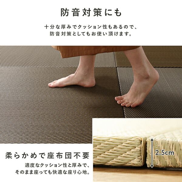 〔1枚(単品)〕 PP 置き畳 ユニット畳 約幅82×奥行82×高さ2.5cm グリーン 樹脂畳 軽量 軽い 滑りにくい 裏面 滑り止めシート付き キズ防止 傷防止 耐久性 丈夫 頑丈 簡単設置 お手入れ簡単 水拭き可 畳マット インテリア家具 インテリア雑貨 リビング家具【代引不可】