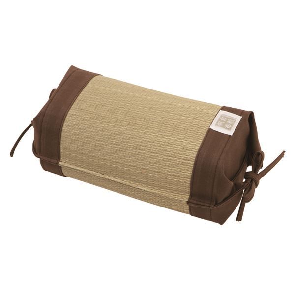 国産い草 小枕/寝具 約幅24×奥行11×高さ11cm ブラウン 表面：イ草100％ 日本製 吸放湿性機能 高さ調節可能 『吉備 きび』代引NG