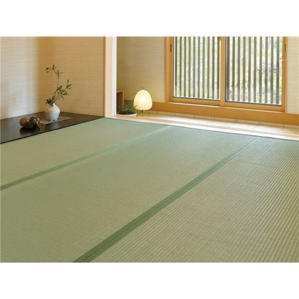 洗える消臭 上敷き/ラグマット 江戸間 8帖 日本製 防炎加工 高耐久性 『極美爽』 〔リビング ダイニング〕代引NG