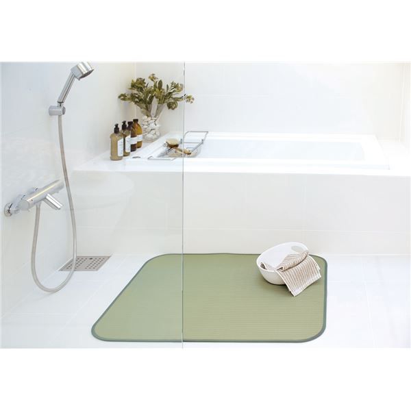 スーパSALE10倍＆4時間限定10％OFF お風呂用 消臭畳/バスマット 【約80×120cm】 日本製 洗える 防滑 消臭 防炎効果 『極美爽』 〔脱衣所 バスルーム お風呂〕【代引NG】