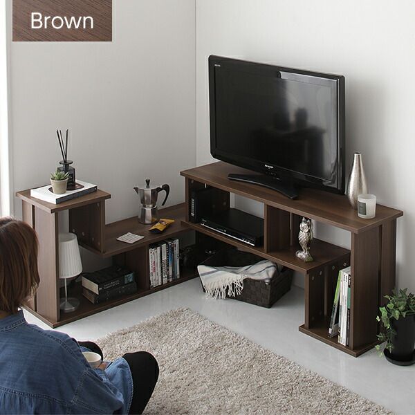 スーパSALE10倍＆4時間限定10％OFF テレビボート 200 伸縮 ディスプレイ AV コーナー 収納 ラック ロー ボード シェルフ 木製 頑丈 シンプル モダン ブラウン 幅105cm 〜 幅210cm 伸長 65 型 インチ TV 対応