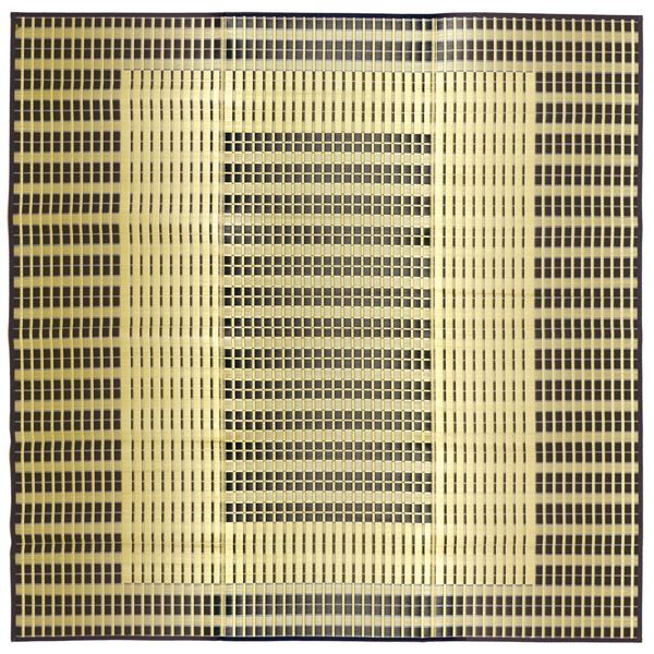 国産 い草ラグマット/絨毯 261×352cm ブルー 抗カビ 消臭 ホットカーペット 床暖房対応 『築彩 ちくさい』 〔リビング〕代引NG
