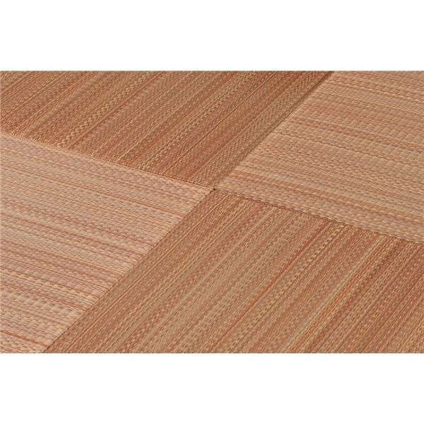 スーパSALE10倍＆4時間限定10％OFF い草 置き畳/ユニット畳 【65×65×2.5cm ブラウン】 抗カビ 消臭 防音 クッション性 軽量 『フラッタ 王騎』 〔リビング〕【代引NG】
