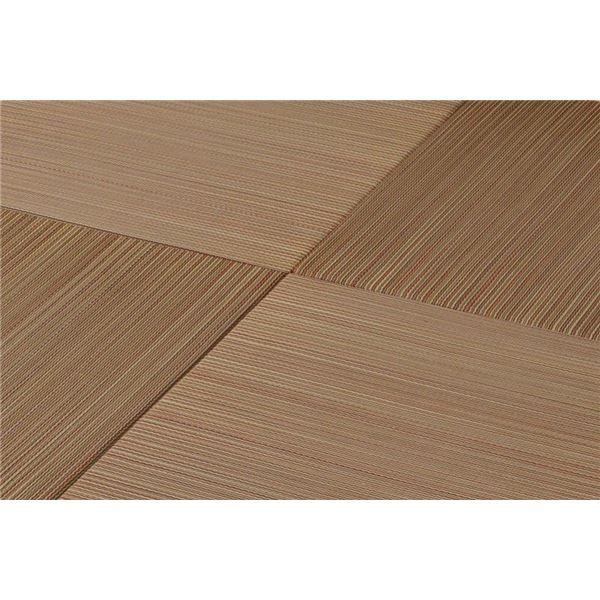スーパSALE10倍＆4時間限定10％OFF い草 置き畳/ユニット畳 【65×65×2.5cm ブラウン】 抗カビ 消臭 防音 クッション性 軽量 『紗彩 さや』 〔リビング〕【代引NG】