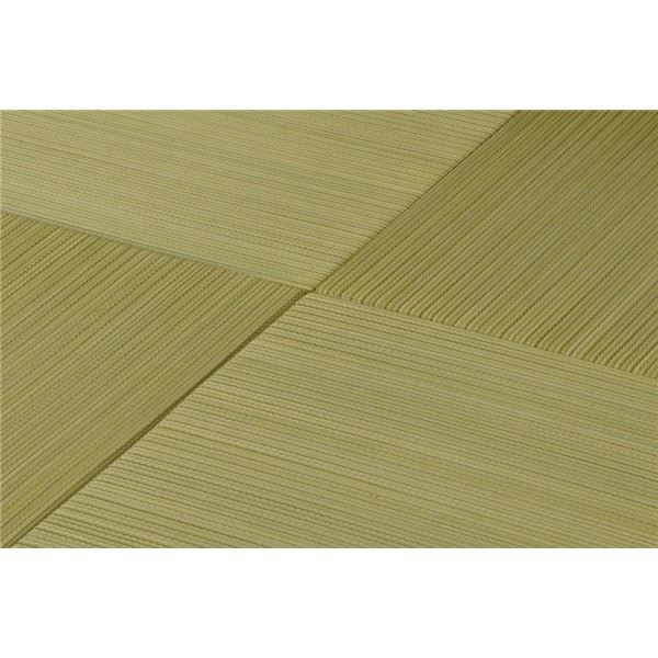 スーパSALE10倍＆4時間限定10％OFF い草 置き畳/ユニット畳 【65×65×2.5cm グリーン】 抗カビ 消臭 防音 クッション性 軽量 『紗彩 さや』 〔リビング〕【代引NG】