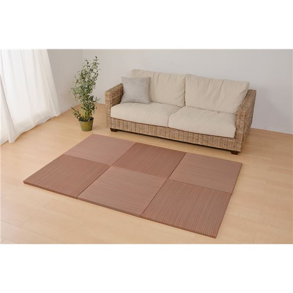 スーパSALE10倍＆4時間限定10％OFF い草 置き畳/ユニット畳 【65×65×2.5cm レッド】 抗カビ 消臭 防音 クッション性 軽量 『紗彩 さや』 〔リビング〕【代引NG】