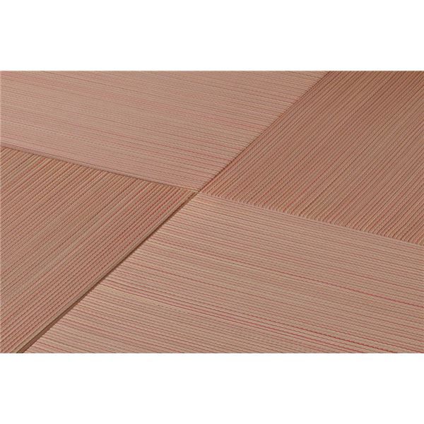 スーパSALE10倍＆4時間限定10％OFF い草 置き畳/ユニット畳 【65×65×2.5cm レッド】 抗カビ 消臭 防音 クッション性 軽量 『紗彩 さや』 〔リビング〕【代引NG】