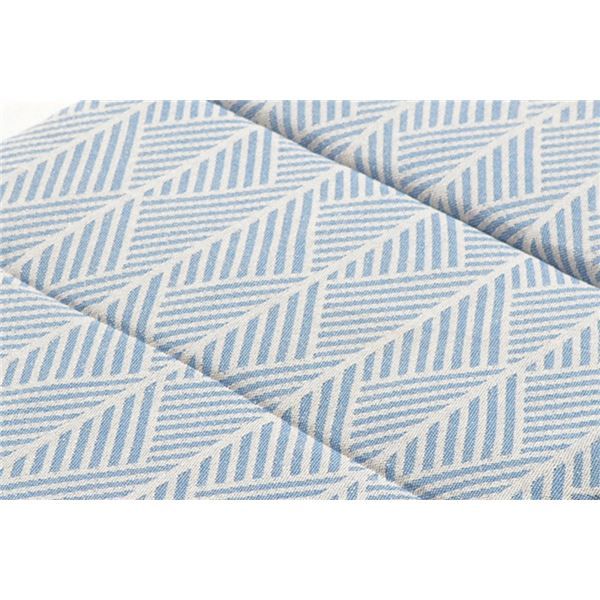 インド綿 6つ折り マットレス 65×170×2.5cm ネイビー 綿100％ 吸湿発乾性 オールシーズン 折りたたみ 『クラック』代引NG