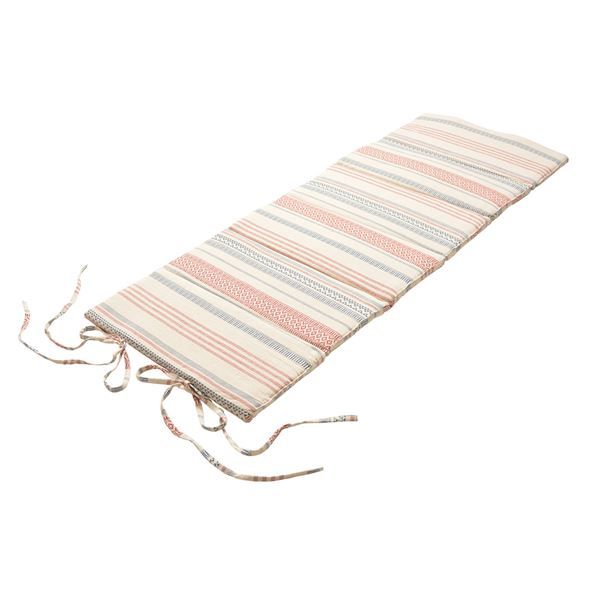 インド綿 6つ折り マットレス 65×170×2.5cm レッド 綿100％ 吸湿発乾性 オールシーズン 折りたたみ 『テラ』代引NG