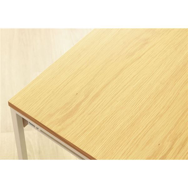 収納ラック付きパソコンデスク/ワークデスク オークナチュラル 幅120.5cm 引出し付き 組立品代引NG