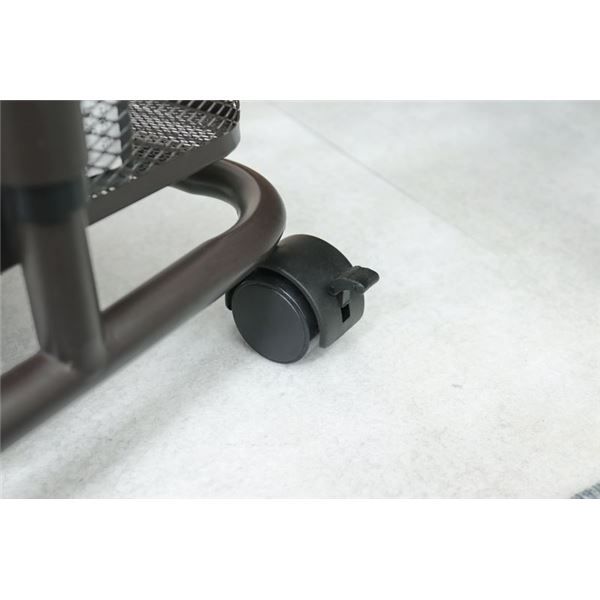 スーパSALE10倍＆4時間限定10％OFF トローリーワゴン/リビング収納 【ダークブラウン 幅38×奥行26×高さ80.5(46.5)cm】 組立式 キャスター付き 高さ調節可【代引NG】
