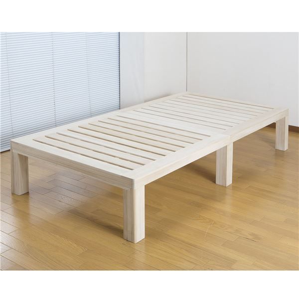 総桐ステージ すのこベッド シングル (フレームのみ) 幅100×奥行200×高さ37cm 木製 桐材 通気性 組立品 ベッドフレーム代引NG