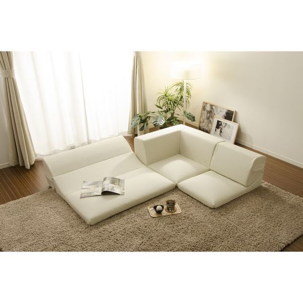 コーナーソファー 3点セット 1人掛け＋2人掛け＋コーナーソファ PVC レッド 2P：幅98cm ウレタンフォーム 日本製代引NG