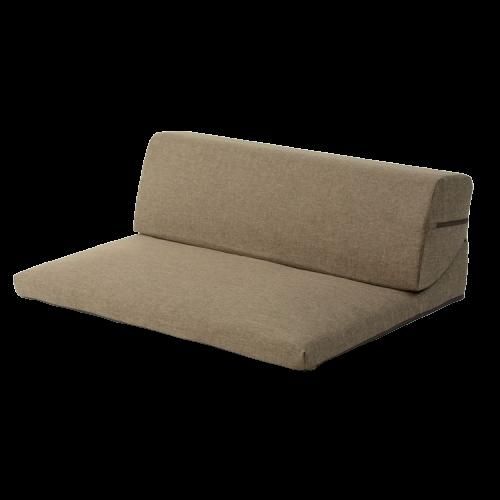 1人掛け ソファー/フロアソファー 単体 グリーン 幅49cm ウレタンフォーム 日本製 〔リビング ダイニング〕代引NG