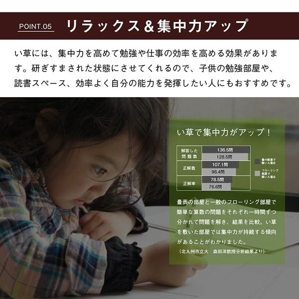 双目織 い草 上敷き/ラグマット 本間4.5畳 約286×286cm 日本製 撥水 抗菌 防臭 消臭 調湿機能付 耐久性抜群 〔リビング〕代引NG
