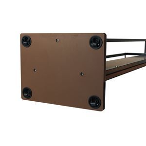 ハンガー付きミラー/ハンガーラック ナチュラル 幅400mm 飛散防止加工鏡 スチールフレーム キャスター 〔リビング〕 組立品代引NG