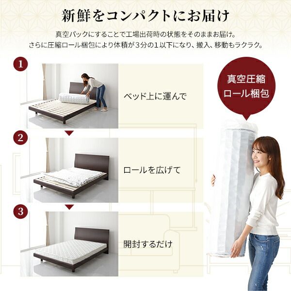 スーパSALE10倍＆4時間限定10％OFF マットレス 国産 ポケットコイル 薄型 三つ折り 快眠 体圧分散 1年保証 コンパクト 圧縮 梱包 セミシングル サイズ